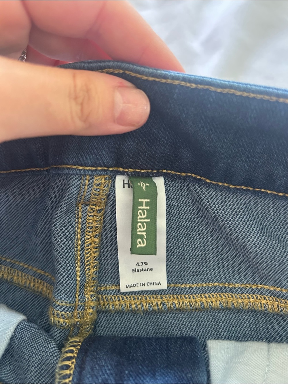 HALARA Flex High Waisted Wide Leg Rolled Hem Jeans- Knit Denim, Small Petite - Picture 9 of 12